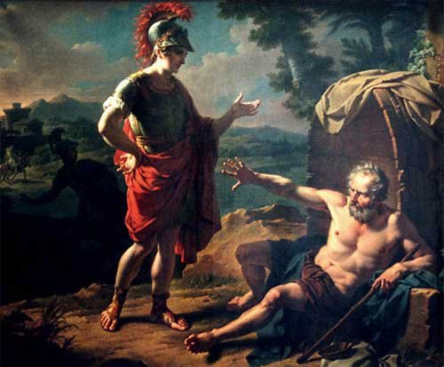 Filozof Diyojen, Büyük İskender ve insan hakları