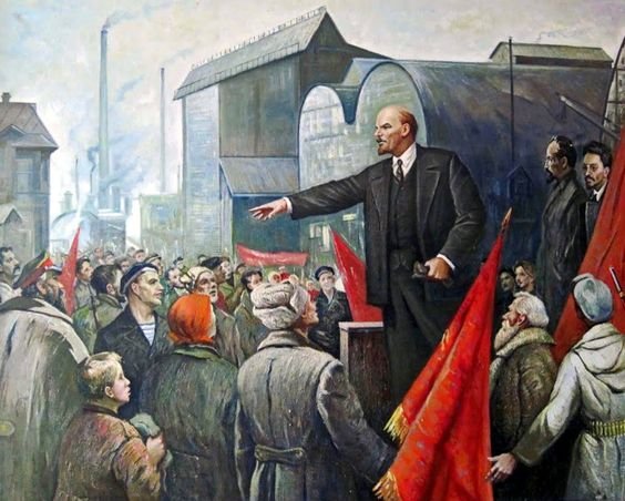 İşçiler Lenin'i anlatıyor