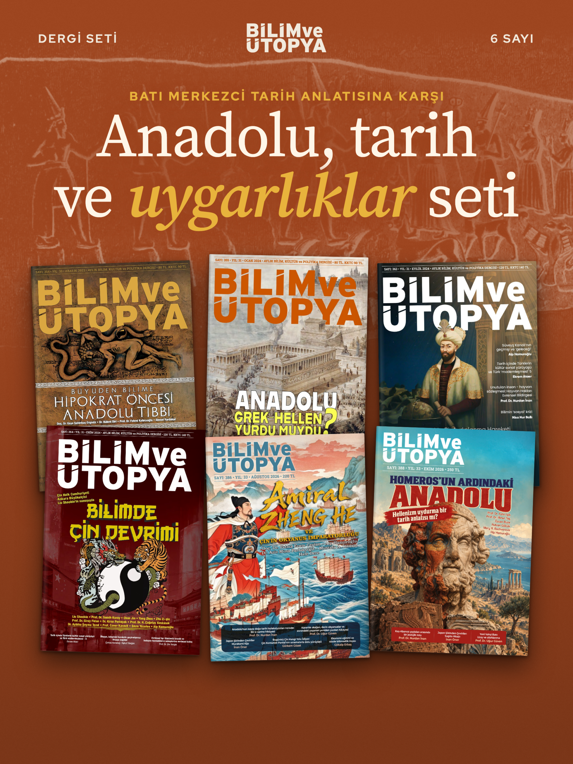 Anadolu, Tarih ve Uygarlıklar Dergi Seti